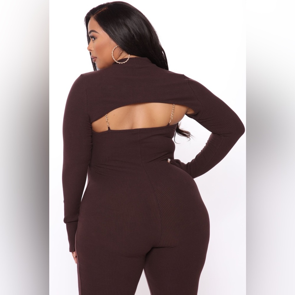 Just for fun, ribbed jumpsuit set - Picture 4 of 5
